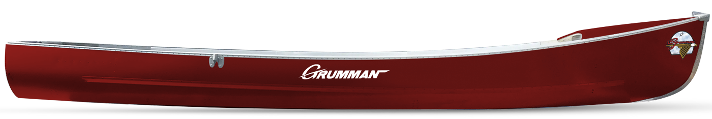 Grumman Square Stern Aluminum Canoe Burgundy