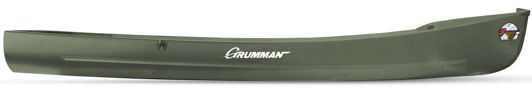 Grumman Sport Boat Aluminum Canoe Olive Green